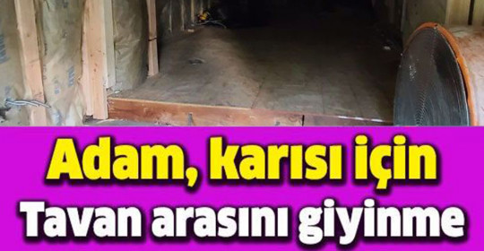 Adam, Karısı İçin Tavan Arasını Rüya Gibi Bir Giyinme Odasına Çevirdi