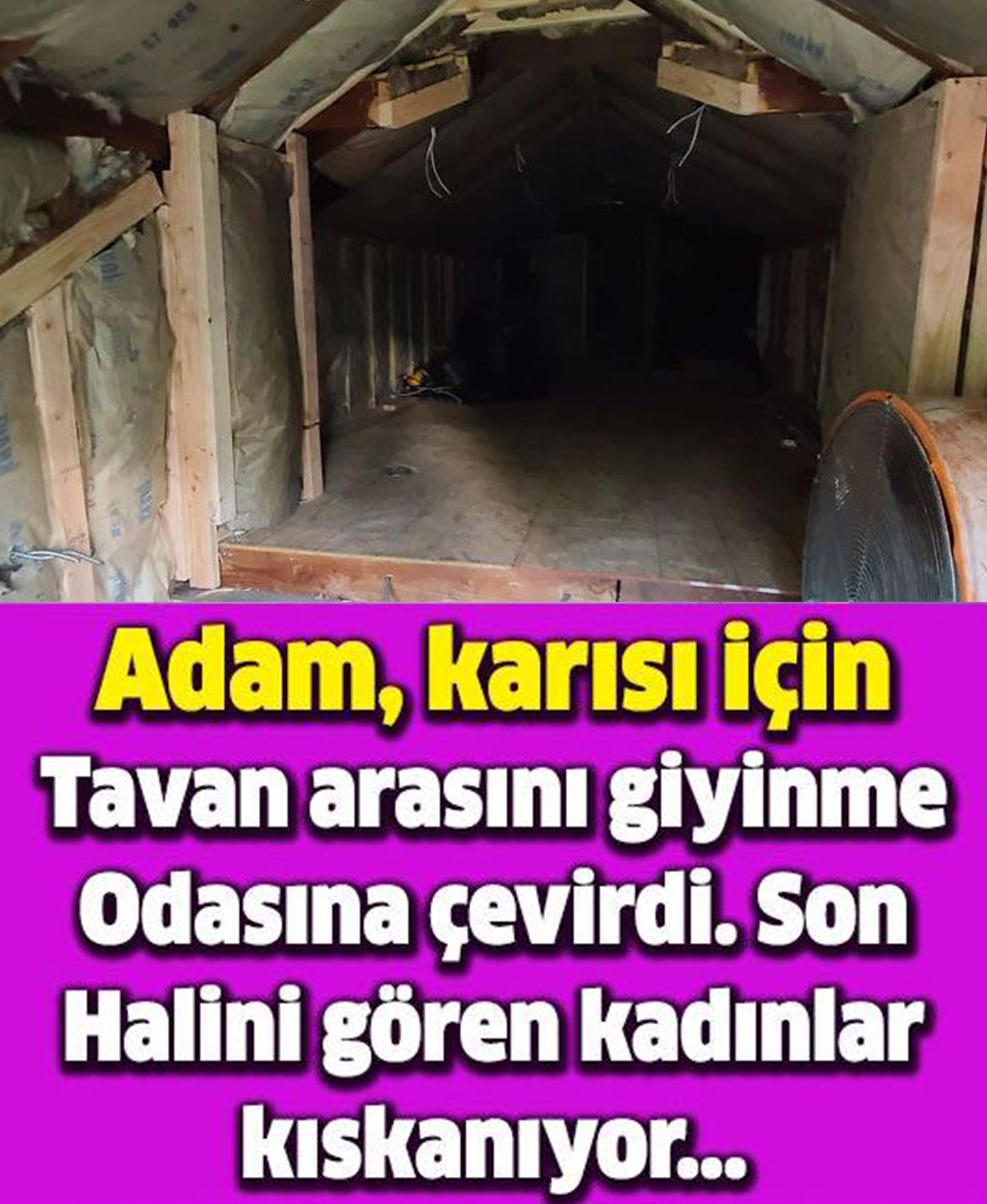 Adam, Karısı İçin Tavan Arasını Rüya Gibi Bir Giyinme Odasına Çevirdi - 1