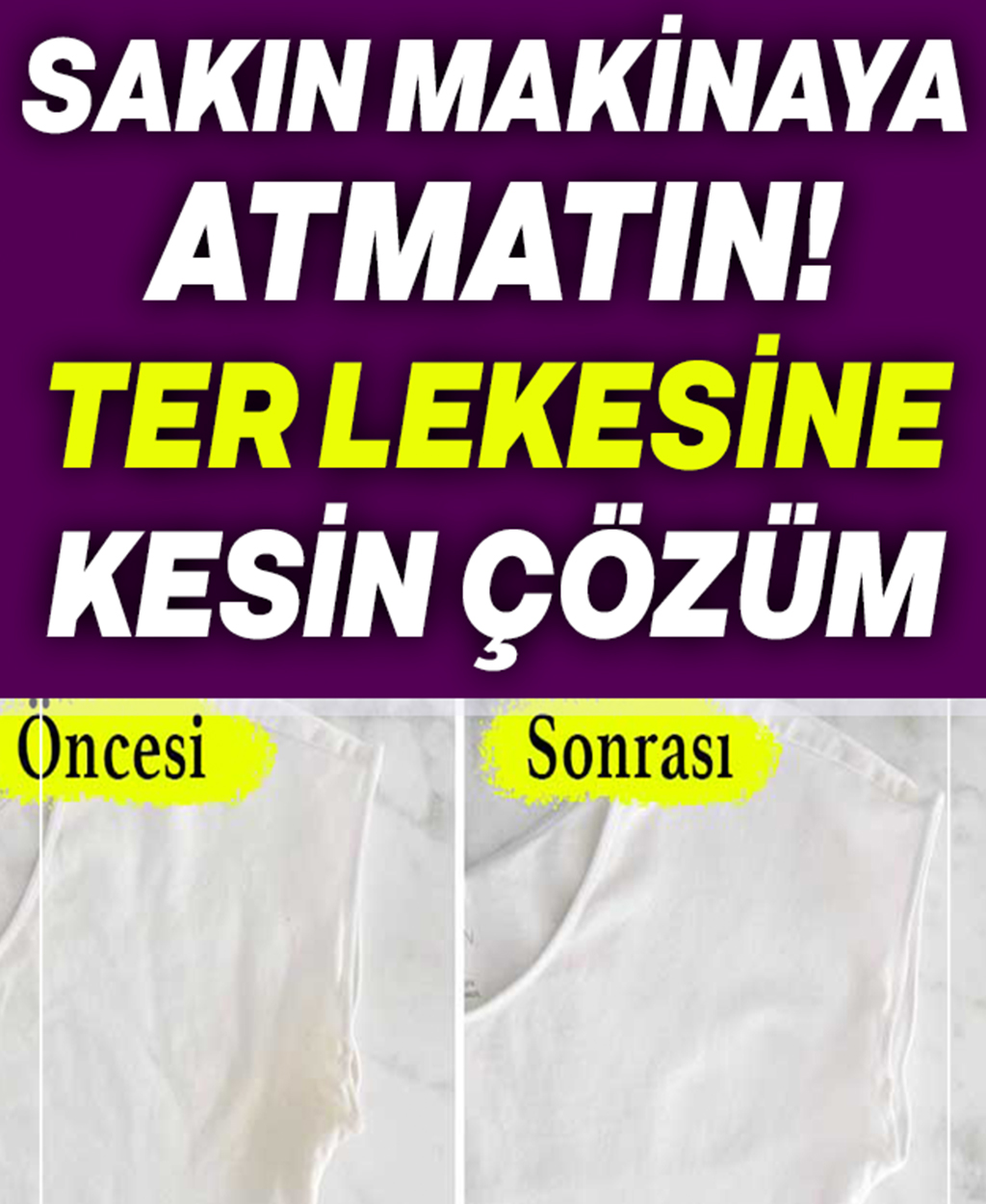 Çamaşırlarınızdan Ter Lekesi Nasıl Çıkartılır? - 1